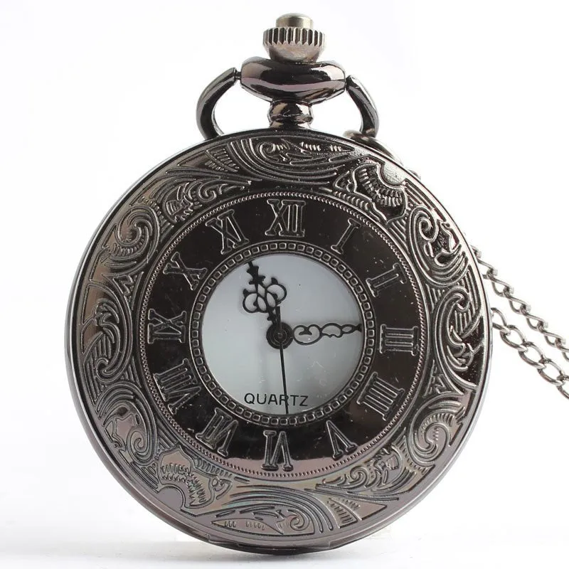 Quartz Watch Pocket Watch Hollow out Pocket Watch Classic Retro Necklace Pocket Watch