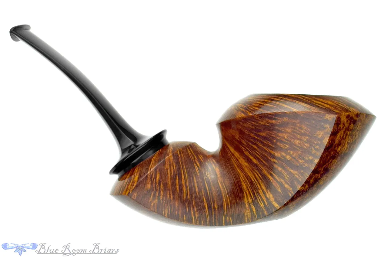 Sabina Santos Bent Reverse Calabash Sitter with Plateaux Estate Pipe