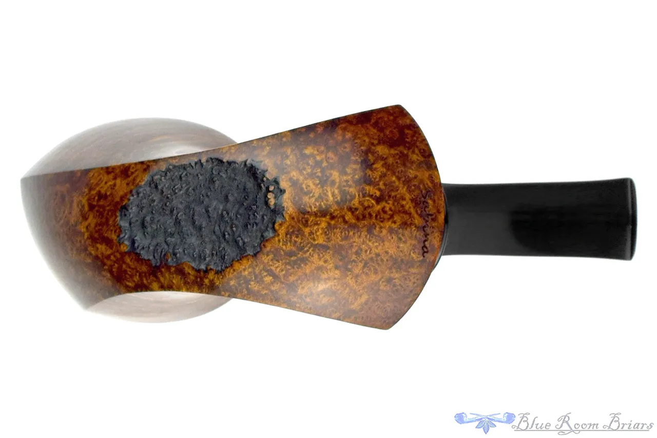 Sabina Santos Bent Reverse Calabash Sitter with Plateaux Estate Pipe