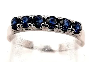 Sapphire White Gold Handmade Ring