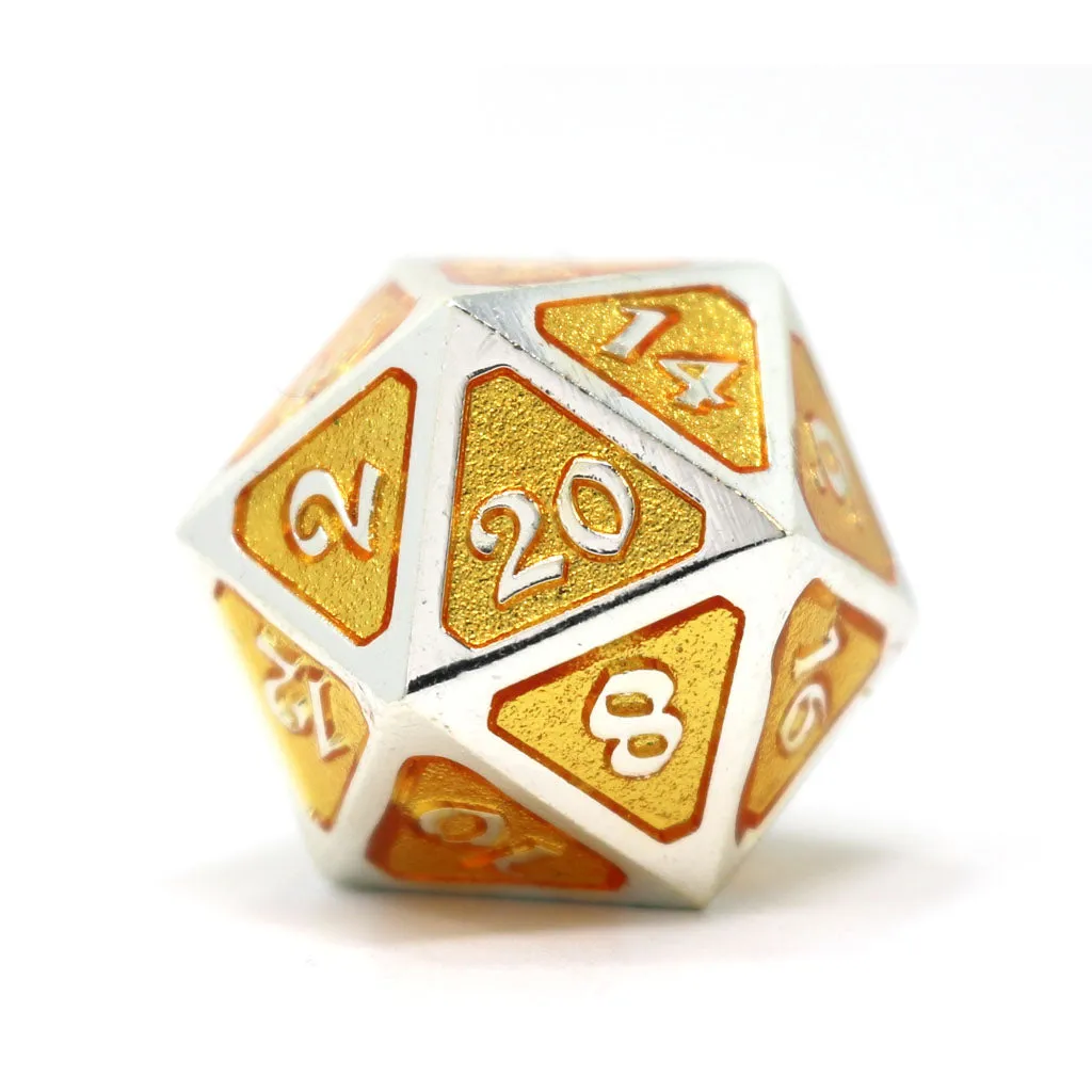 Single d20 - Mythica Platinum Topaz