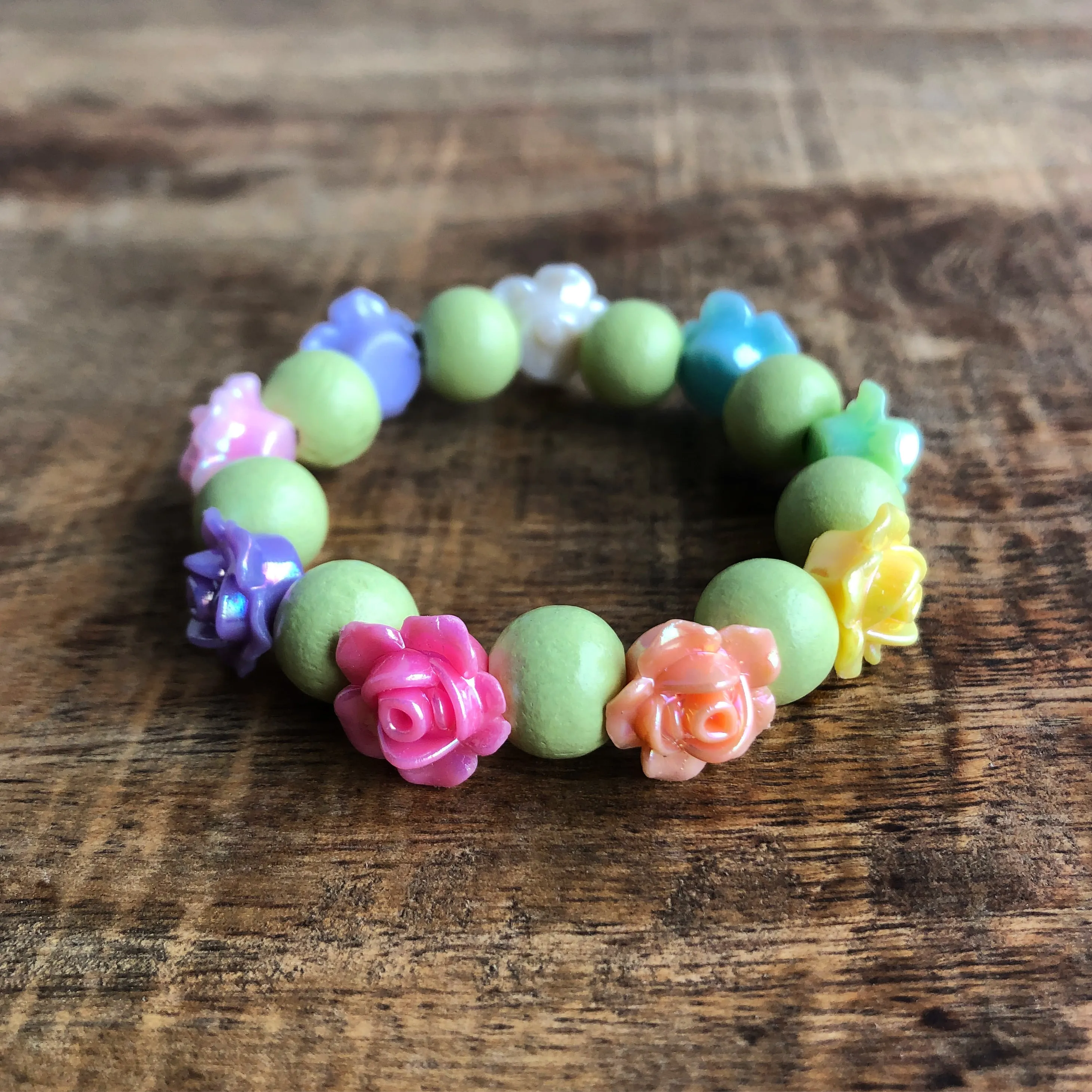 Springtime Beaded Stretch Bracelet Kit for Kids