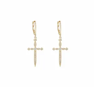 Stone Diabolique yellow gold earrings