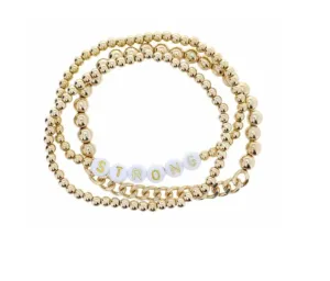 Strong Gold Beaded Bracelet