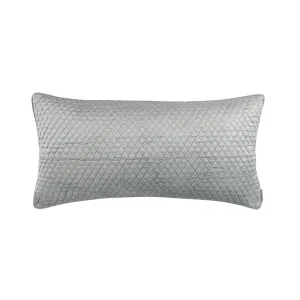 Valentina Large Quilted Rectangle Aquamarine Pillow by Lili Alessandra