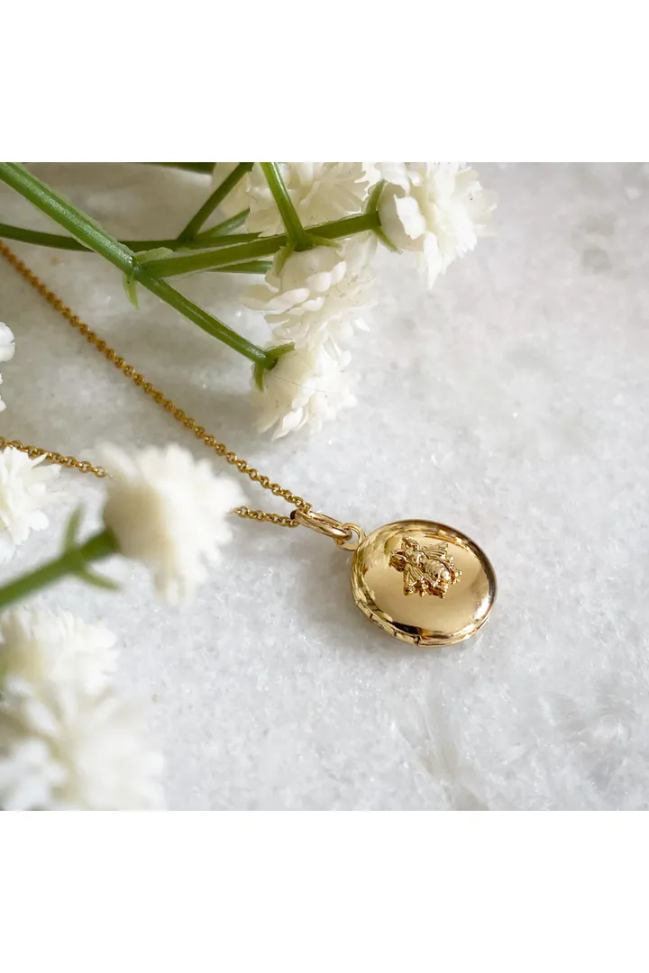 Wisteria London Gold Bee Locket